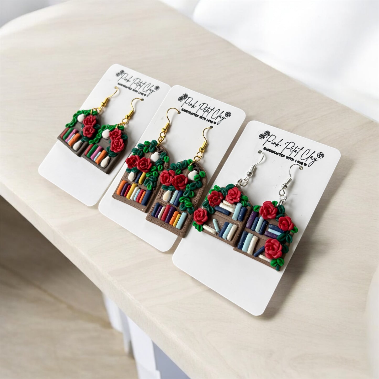 Bookshelf Earrings