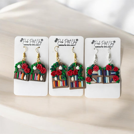 Bookshelf Earrings