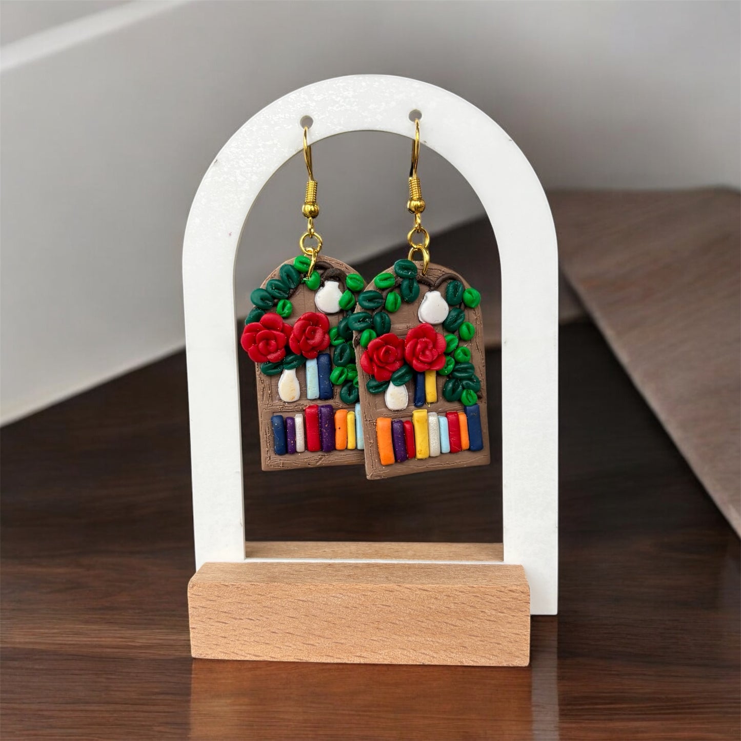 Bookshelf Earrings