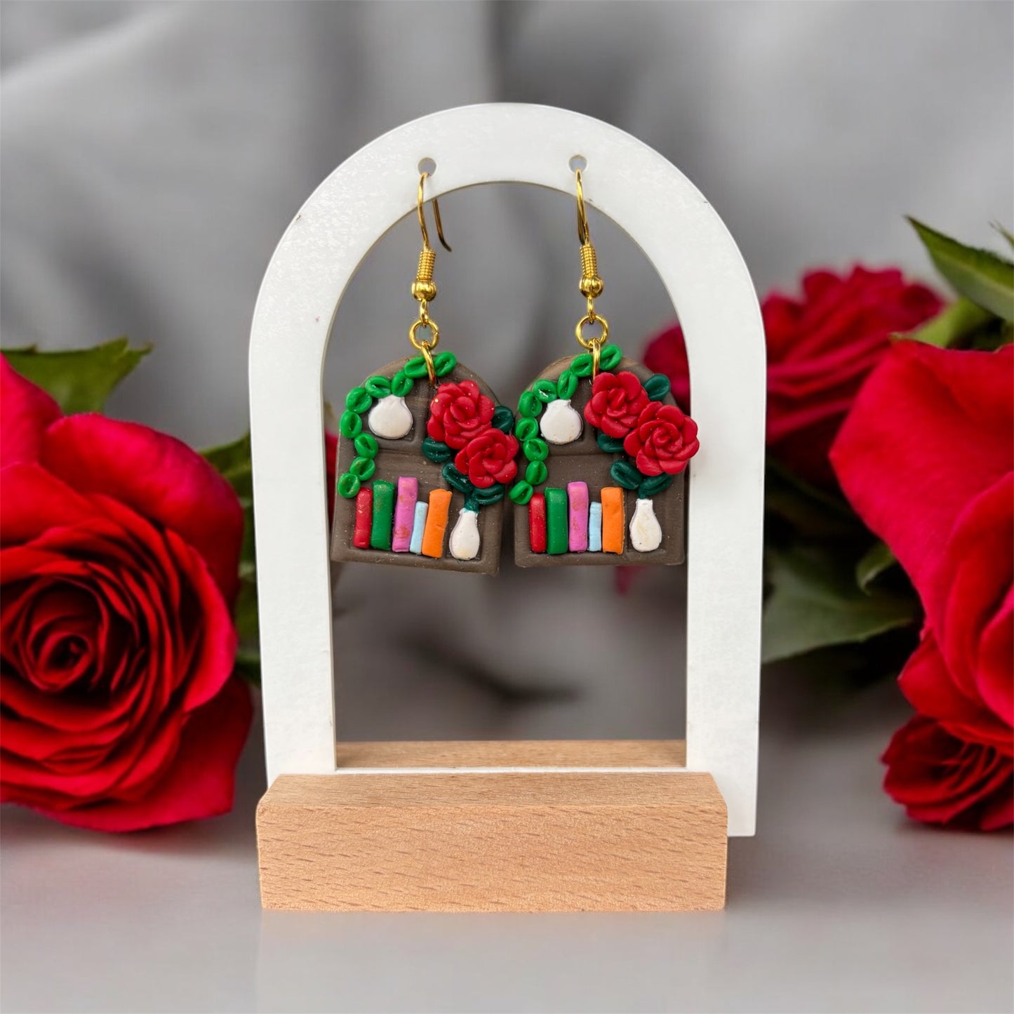 Bookshelf Earrings