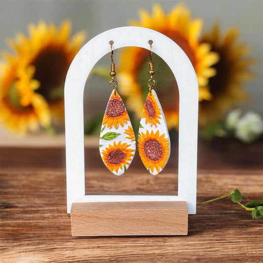 Textured Sunflower Dangles